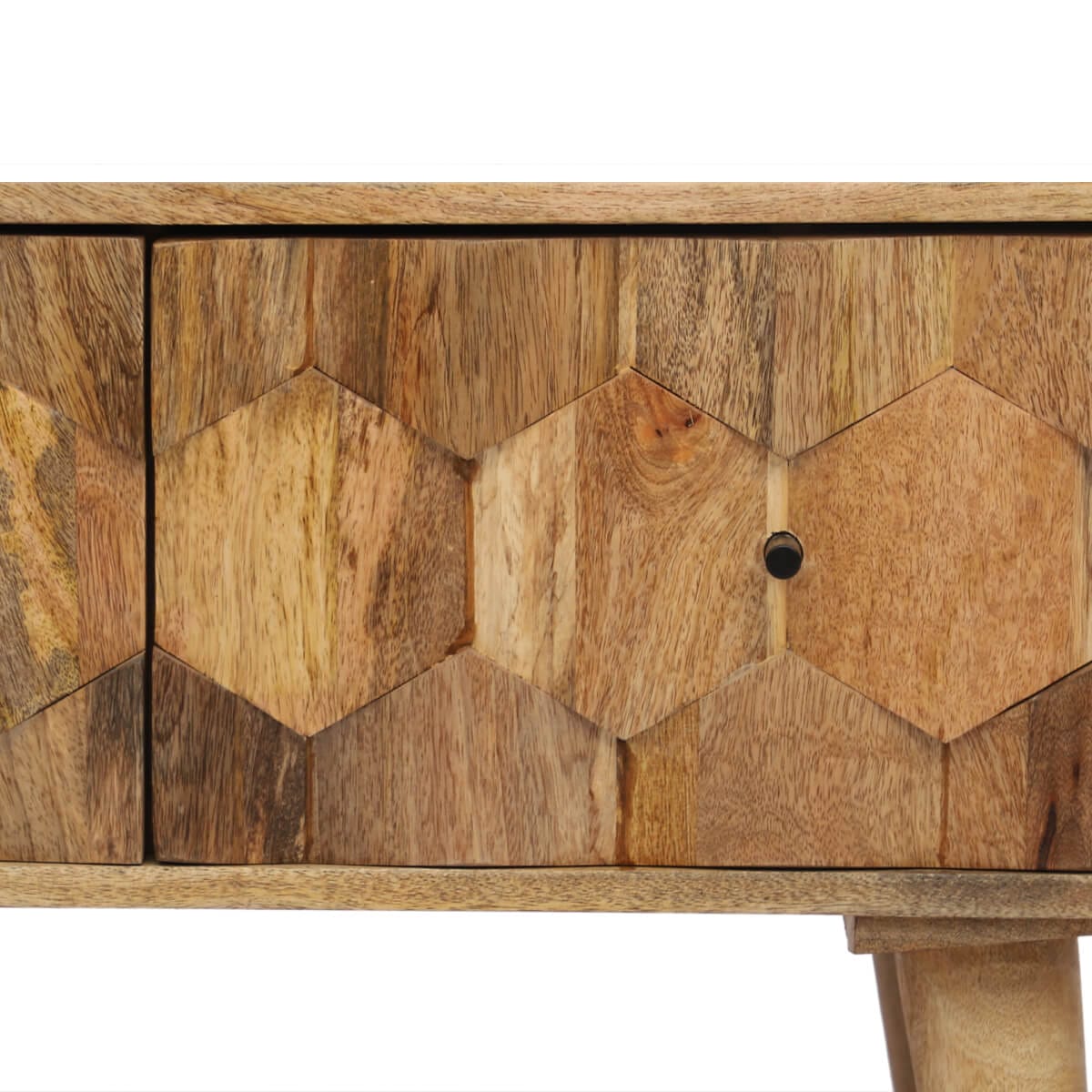 Hexagonal Light Mango 2 Drawer Coffee Table 50X90Cm - Image 2