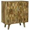 Hex-101-Hexagonal Retro Vintage 2 Door Small Sideboard Mango Wood - Packmans Furniture