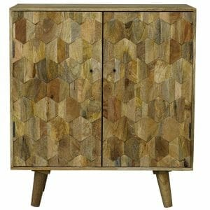 Hexagonal Light Mango 2 Door Sideboard-hex-101 - Packmans Furniture