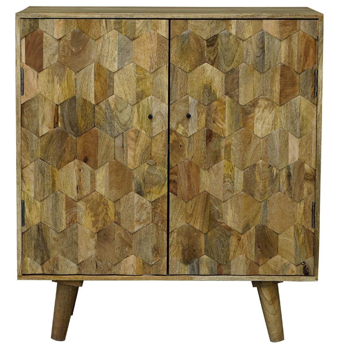 Hexagonal Light Mango 2 Door Sideboard-Hex-101 - Packmans Furniture
