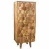 Hexagonal Light Mango 6 Drawer Tall Chest-hex-103 - Packmans Furniture