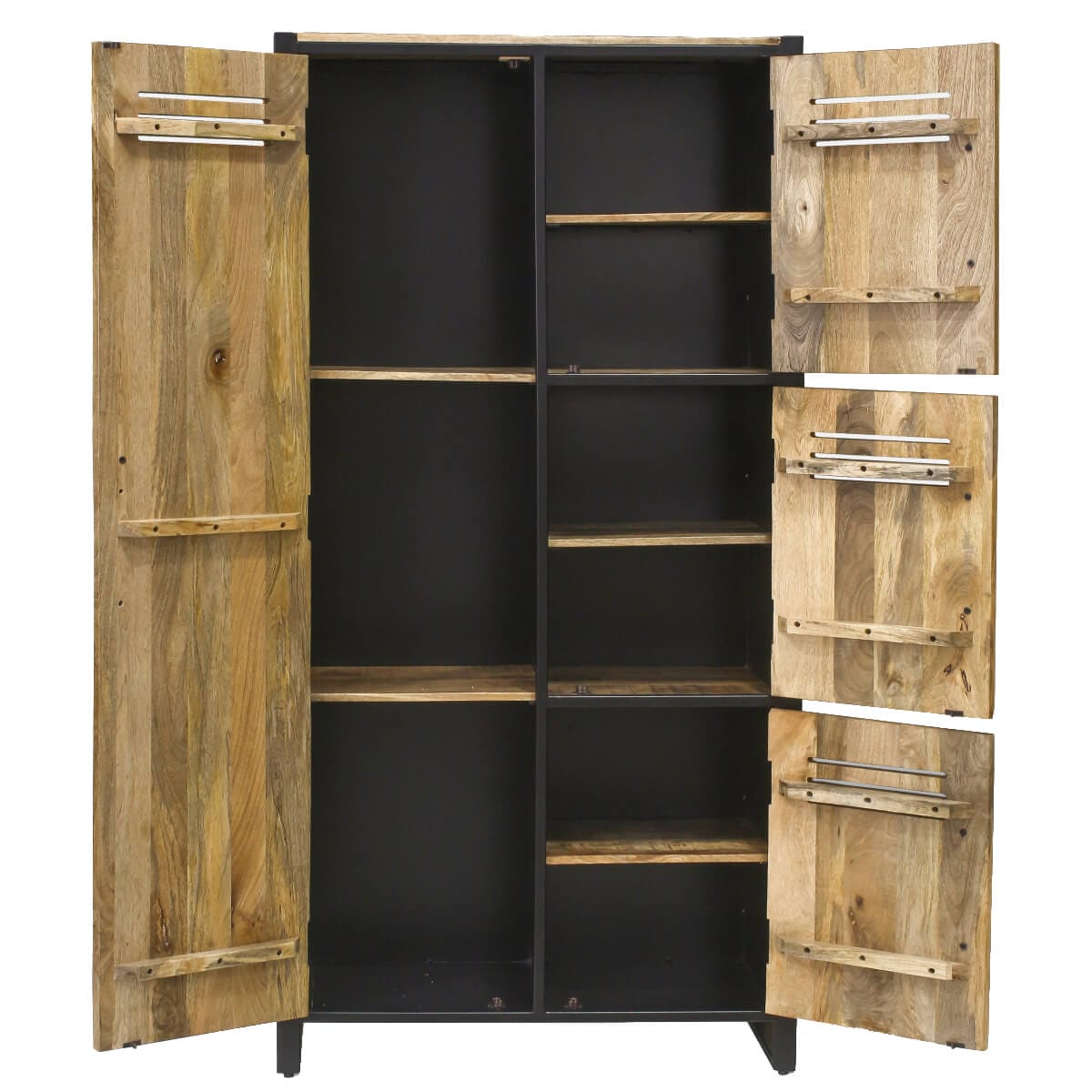 Indus Mango Wood Double Locker Cabinet 35X90X180Cm - Image 2