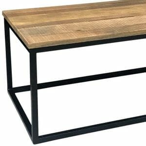 Ind-706-industrial Coffee Table Light Mango Solid Wood - Packmans Furniture