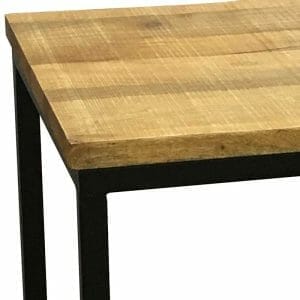 Ind-703-industrial Mango Side Table Light Mango Solid Wood - Packmans Furniture