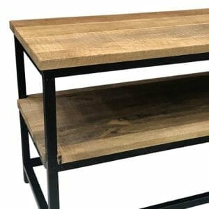 Ind-707-industrial Plasma Tv Unit With Shelf Light Mango - Packmans Furniture