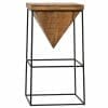 Tempest Pyramid Iron Mango Wood Bar Stool 38X38X70Cm - Packman'S Furniture