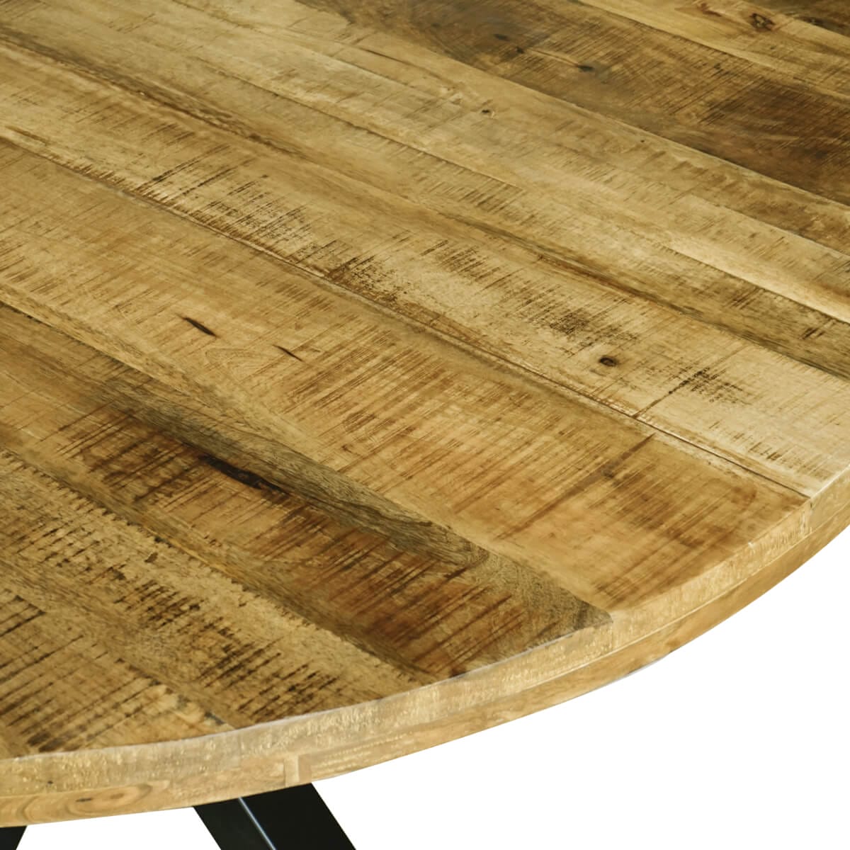 Tempest Industrial Round Cross Leg Dining Table 100X100Cm - Image 3