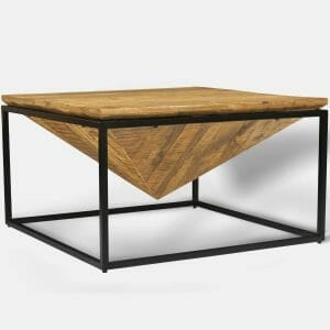 Tempest Industrial Mango Wood Diamond Coffee Table 80x80cm