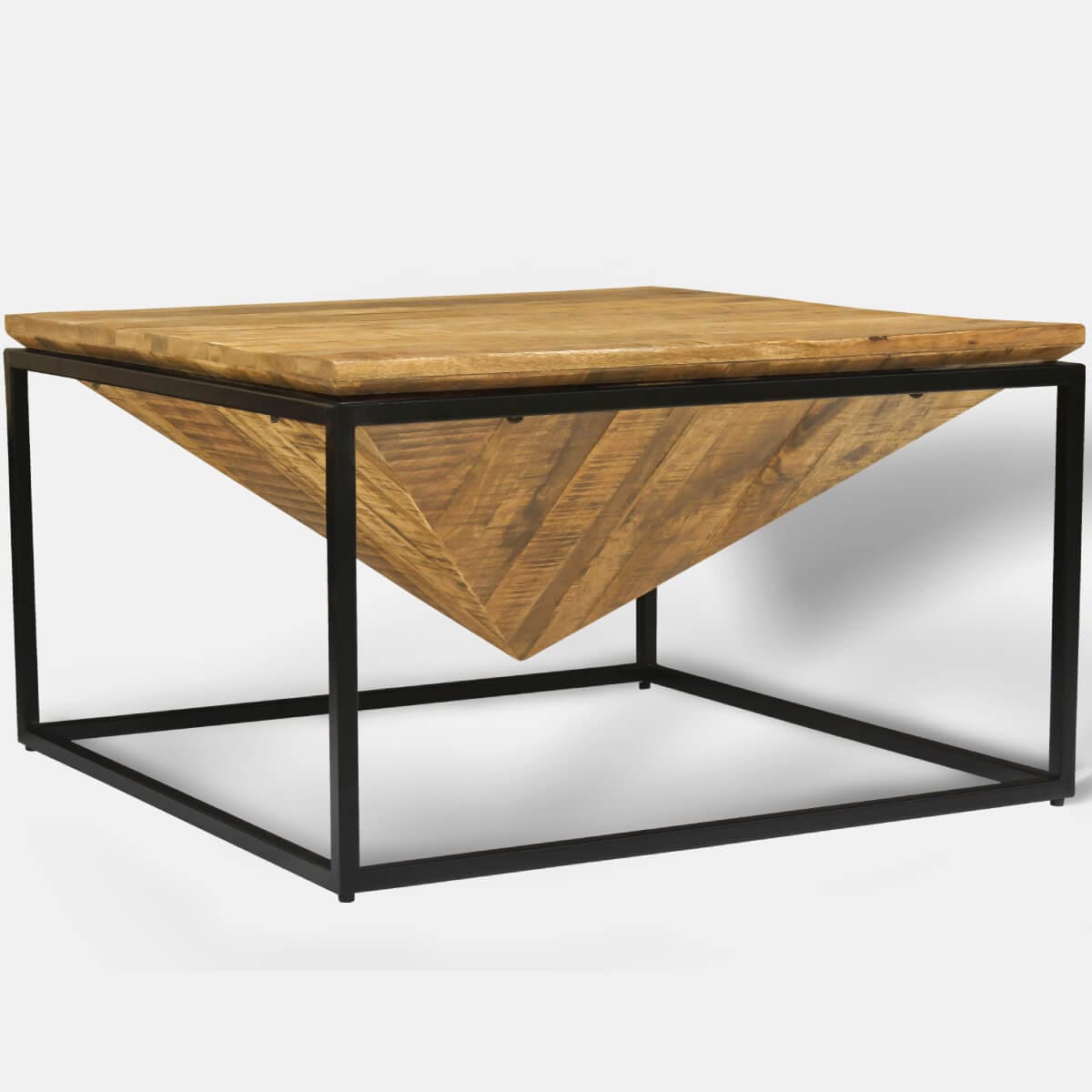 Tempest Industrial Mango Wood Diamond Coffee Table 80X80Cm