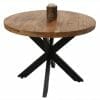 Tempest Industrial Round Cross Leg Dining Table 100x100cm
