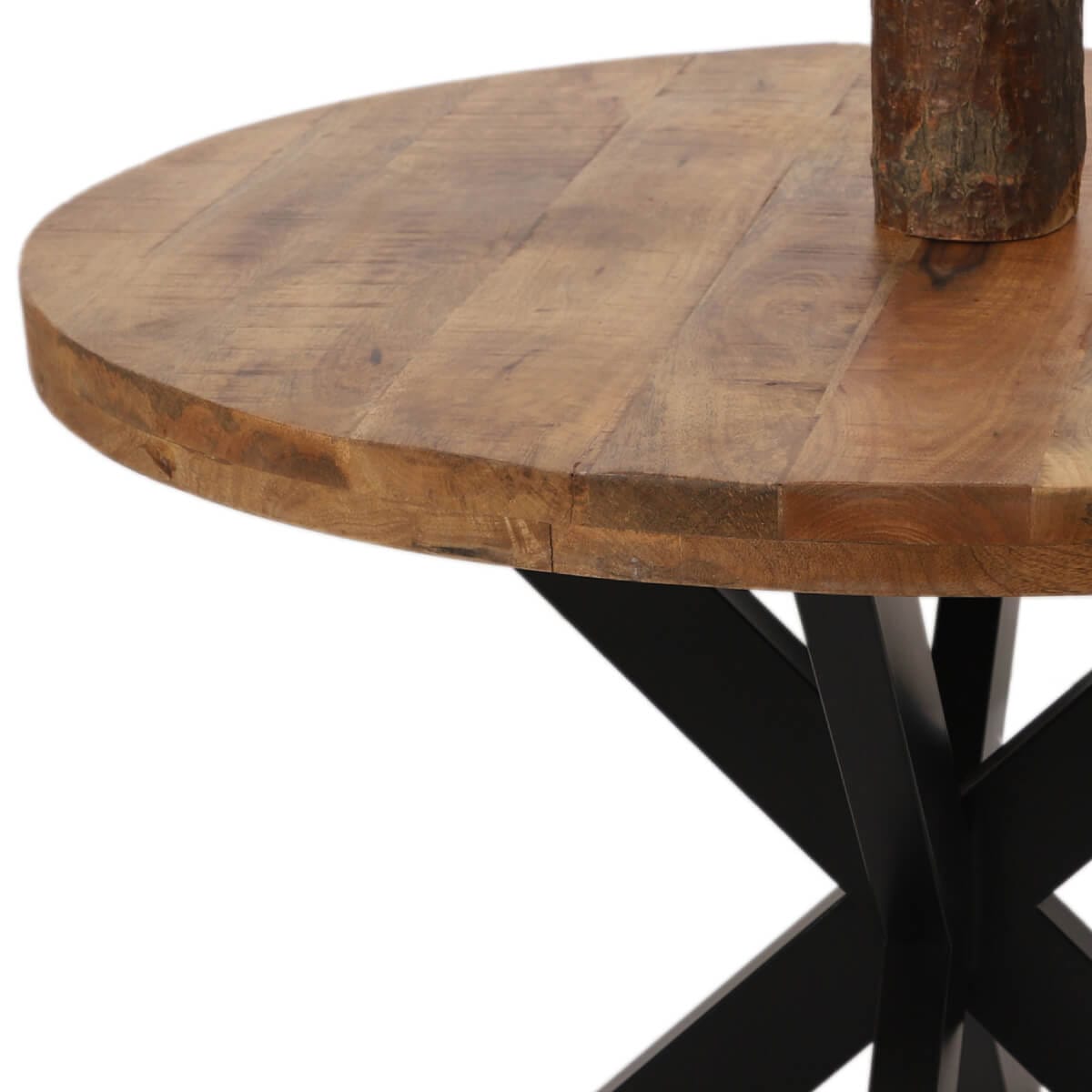 Tempest Industrial Round Cross Leg Dining Table 100X100Cm - Image 2