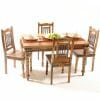 Jali Light Sheesham Small Dining Table With Chairs 90X135Cm - Packman'S Furniture