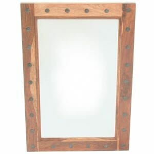 Jali Light Sheesham Wall Mirror 76x107cm - Packman's Furniture
