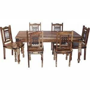 Light Jali X Large Dining Table 200cm Solid Sheesham Wood-jxldt - Packmans Furniture