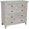 Mandi White Washed Mango 5 Drawer Chest Of Drawers 45X93X75Cm - Packmans Furniture