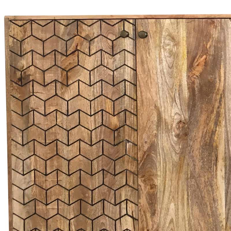 Sa-8156-Jaipur Nive 2 Door Mango Sideboard Light Wood - Packmans Furniture