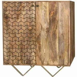 Niveli Abstract Light Mango 2 Door Sideboard 90cm-sa-8156 - Packmans Furniture