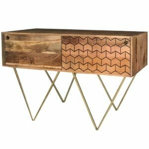 Niveli Abstract Light Mango Console Table 118cm-sa-8157 - Packmans Furniture