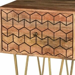 Sa-8154-jaipur Nive Mango Lamp Table Solid Wood - Packmans Furniture