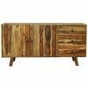 Sa-8152-Oker Retro Vintage Medium Sideboard Solid Sheesham Wood - Packmans Furniture