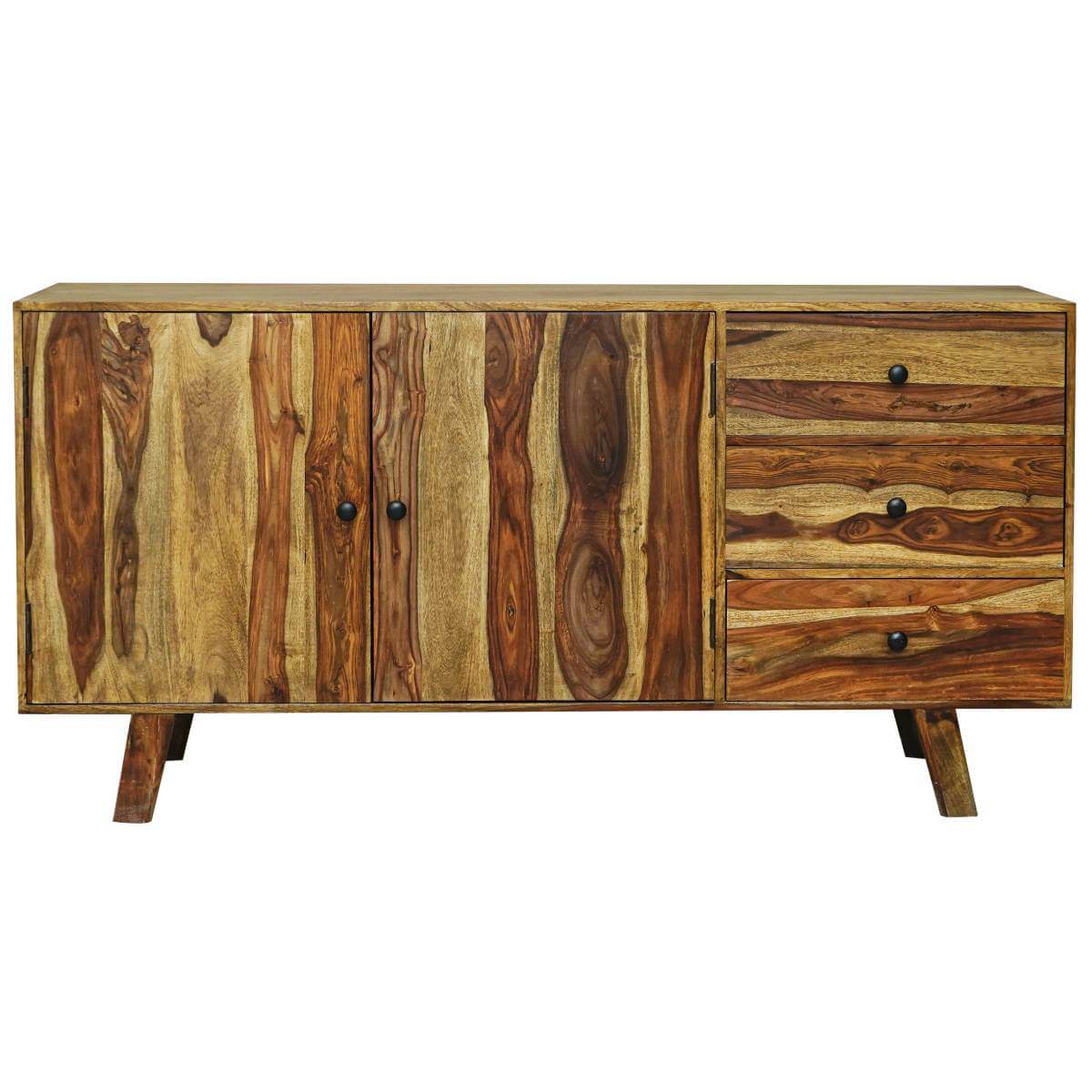 Sa-8152-Oker Retro Vintage Medium Sideboard Solid Sheesham Wood - Packmans Furniture