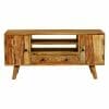 Sa-8150-Oker Retro Vintage Plasma Tv Unit Solid Sheesham Wood - Packmans Furniture
