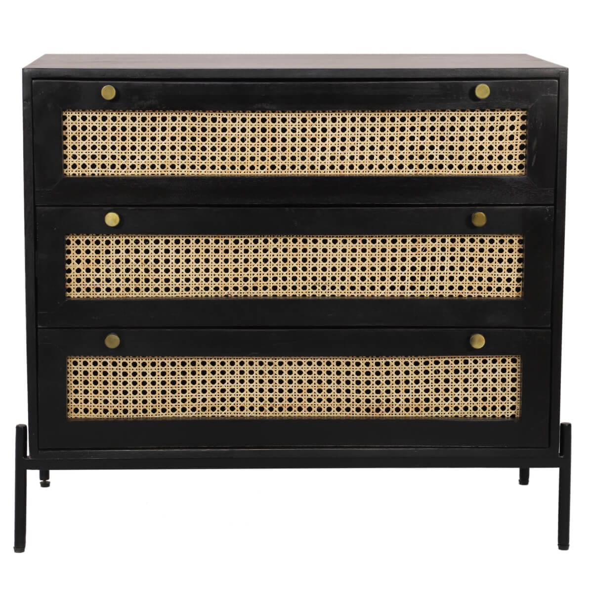 Rahten Dark Mango Wood Chest Of 3 Drawers 45X90X78Cm - Image 3
