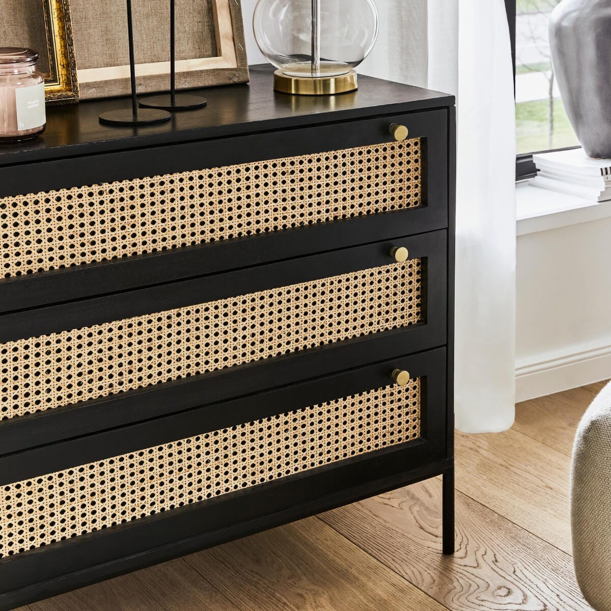 Rahten Dark Mango Wood Chest Of 3 Drawers 45X90X78Cm