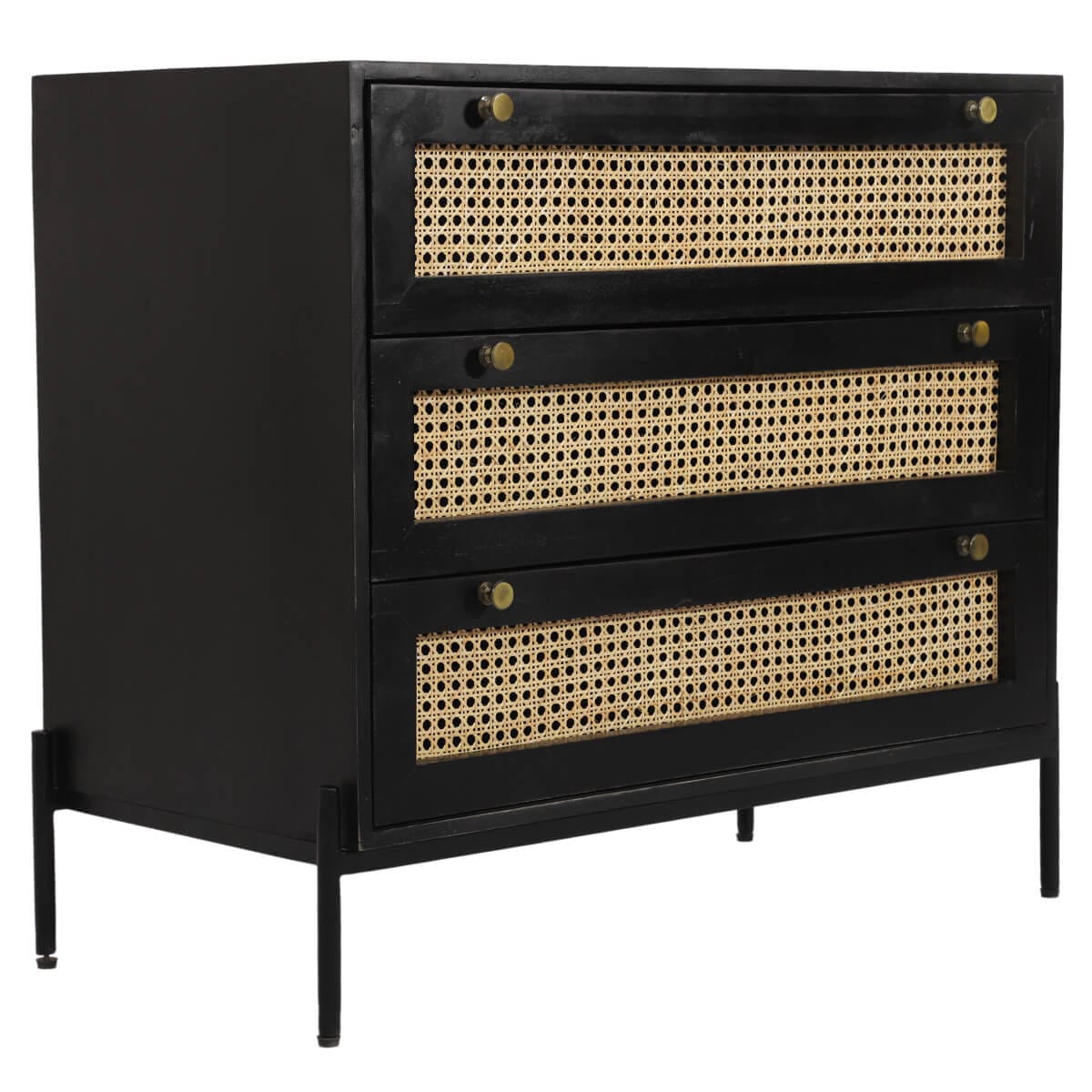 Rahten Dark Mango Wood Chest Of 3 Drawers 45X90X78Cm - Image 2