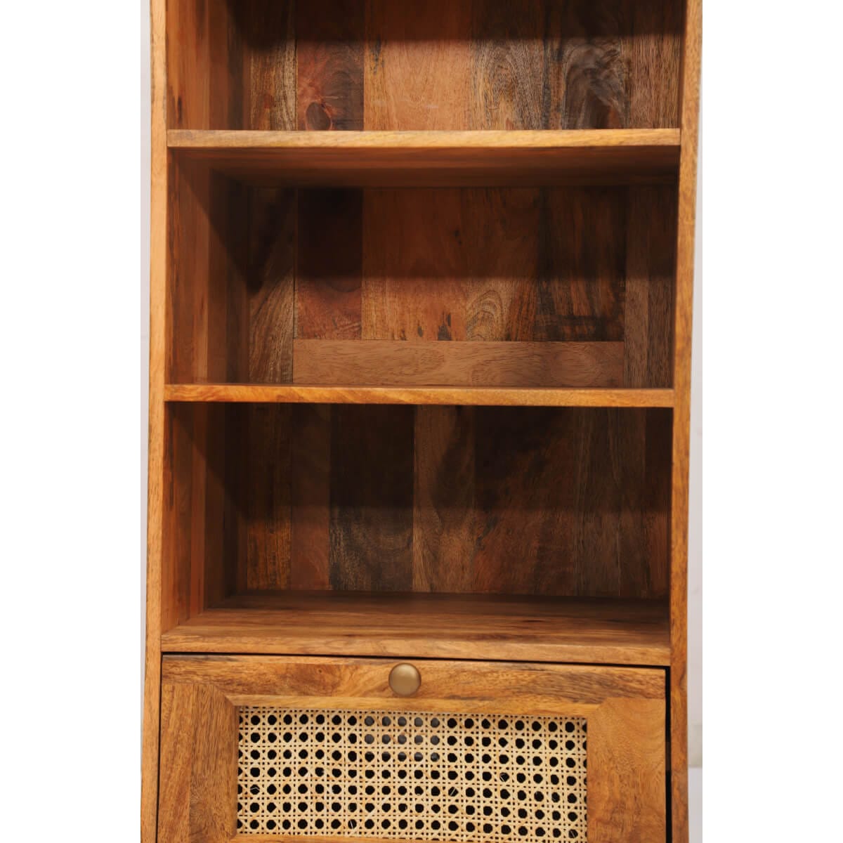 Rahten Mango Wood Cabinet With Drawer 40X50X137Cm - Image 4