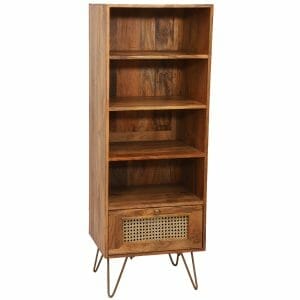 Rahten Mango Wood Cabinet With Drawer 40x50x137cm