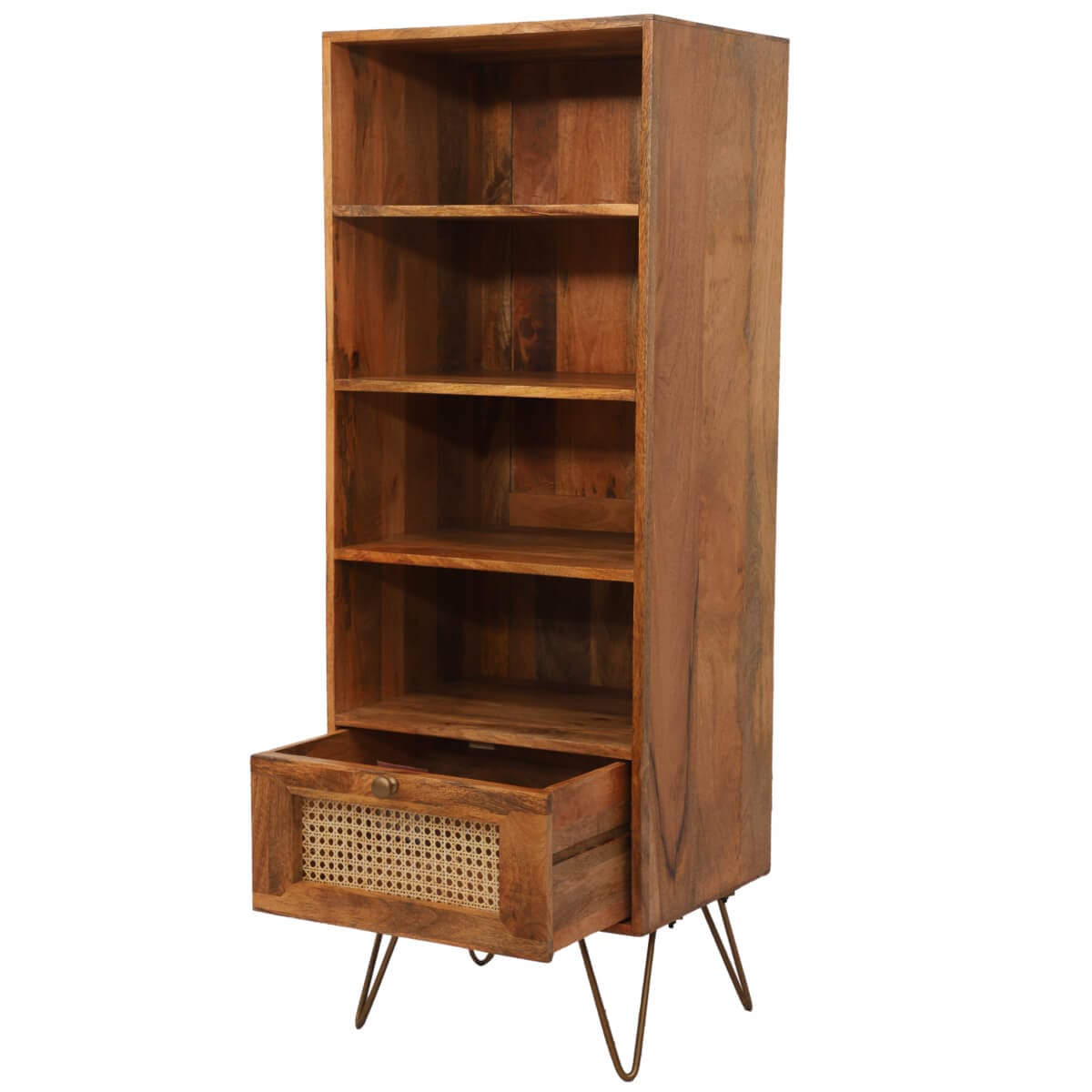 Rahten Mango Wood Cabinet With Drawer 40X50X137Cm - Image 2