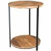 Ravit Industrial 46cm Round Iron Leg Lamp Table-rav-1224 - Packmans Furniture