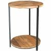 Ravit Industrial 46cm Round Iron Leg Lamp Table-rav-1224 - Packmans Furniture