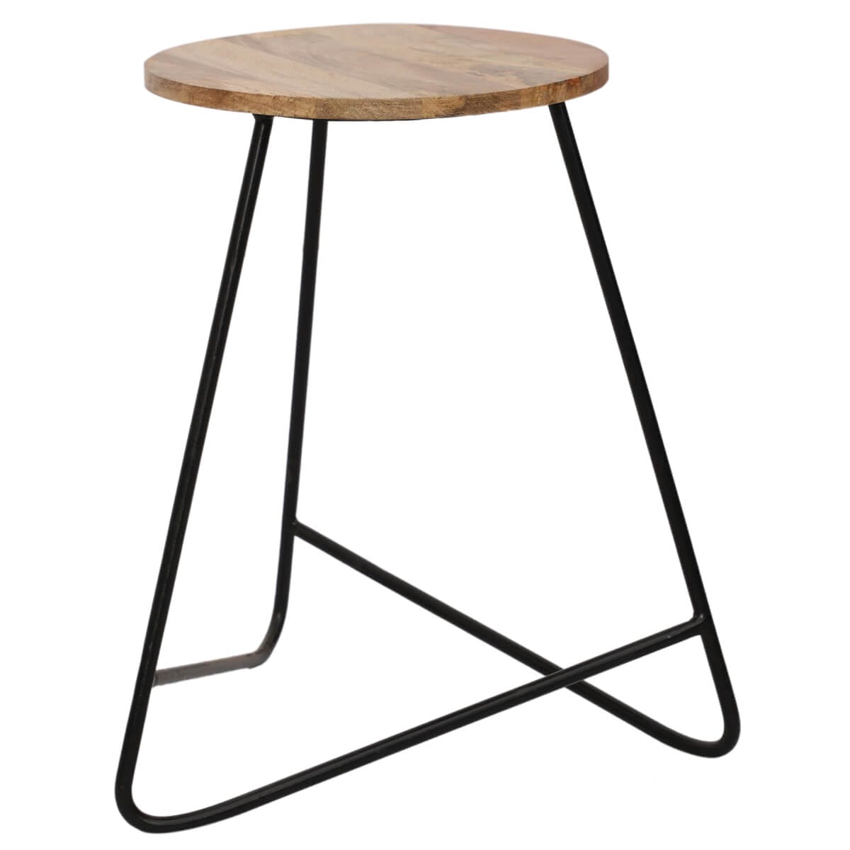 Ravit Industrial Iron Mango Wood Bar Stool 38X38X51Cm - Image 2