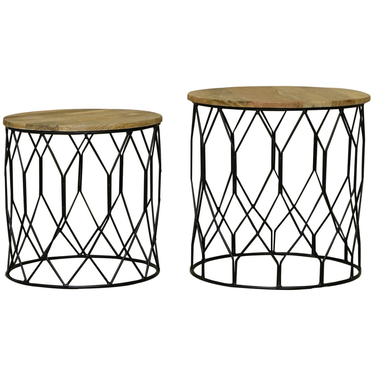 Ravit Industrial Iron Round Nested Table Set Rav-1214