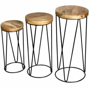 Ravit Industrial Mango Set Of 3 Tables-rav-1232 - Packmans Furniture