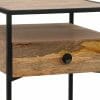 Ravit Industrial Mango 1 Drawer Side Table Detail Rav-1257
