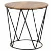 Ravit Industrial Mango Round Side Table 51x51x50cm - Packman's Furniture