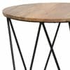 Ravit Industrial Mango Round Side Table Detail