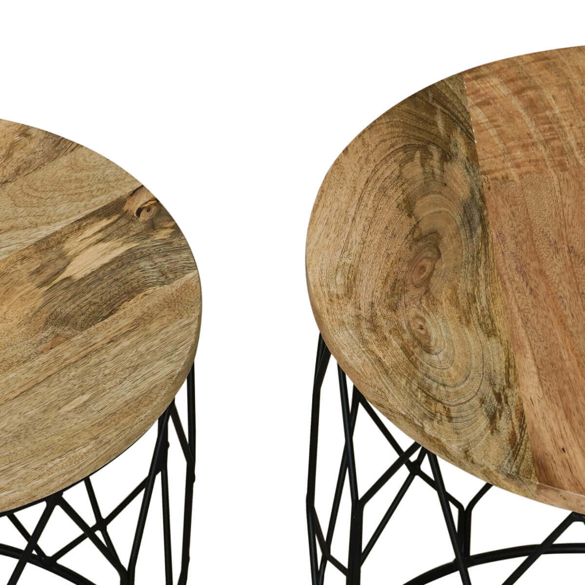 Ravit Industrial Iron Round Nested Table Set 46X46Cm - Image 3