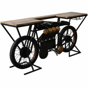 Wow Range Brough Superior Bike Bar Table 46x185x84cm